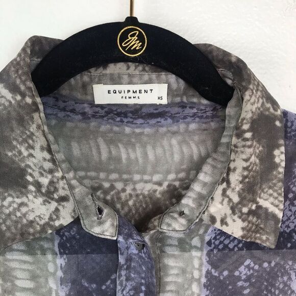 Equipment snakeskin silk printed blouse‎ - Picture 2 of 4